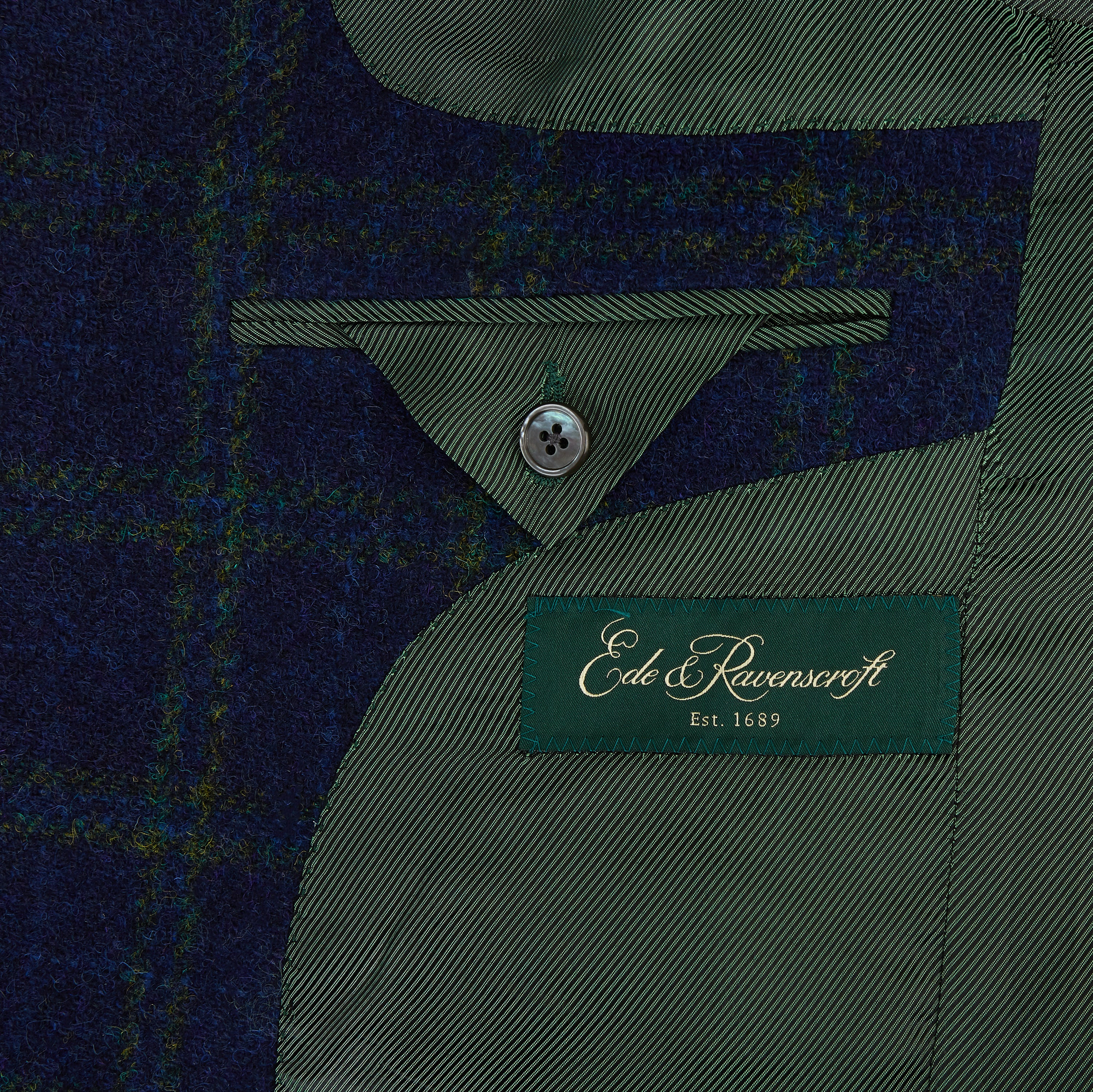 William Navy Check Tweed Jacket - Image 6