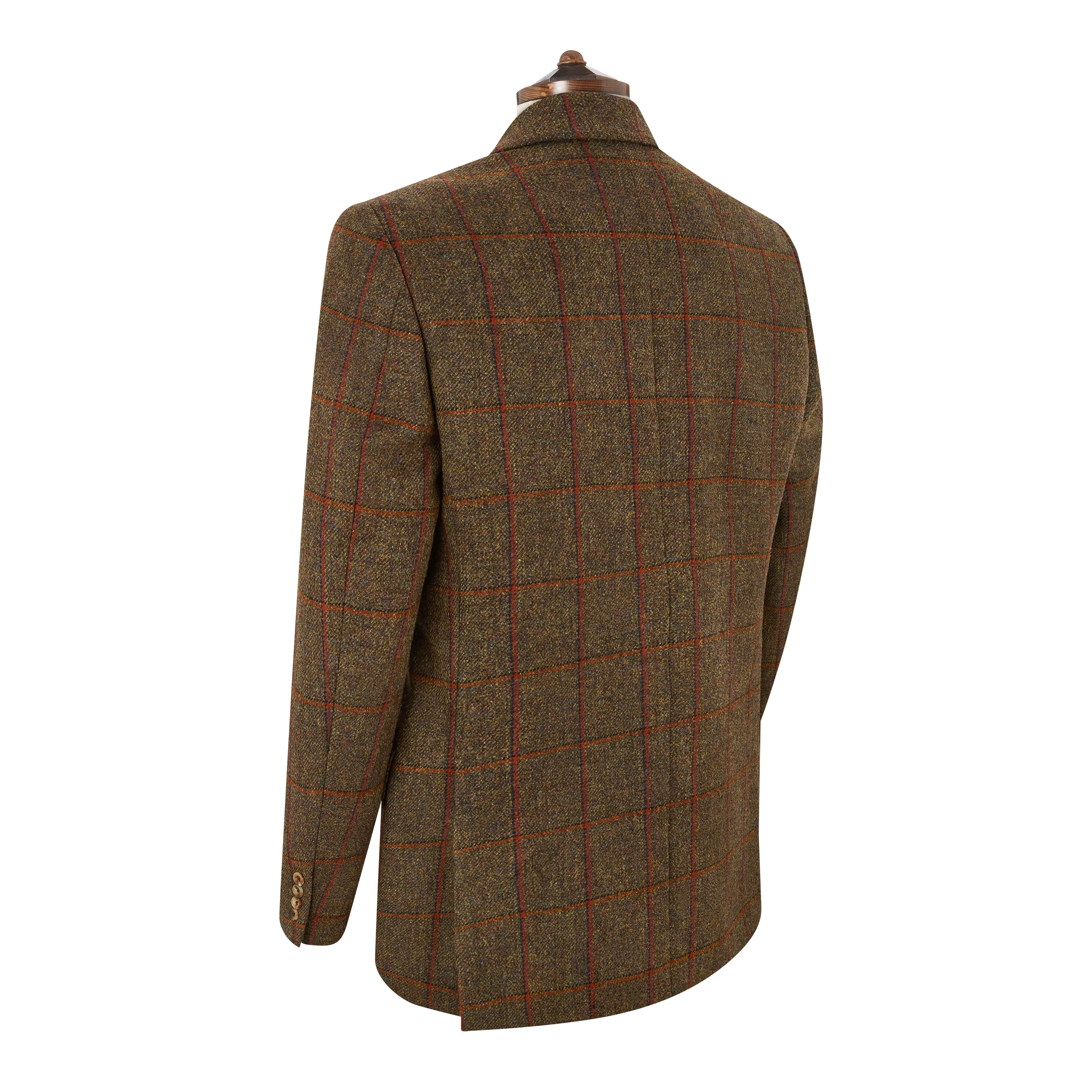 William Green Rust Windowpane Tweed Jacket - Image 3