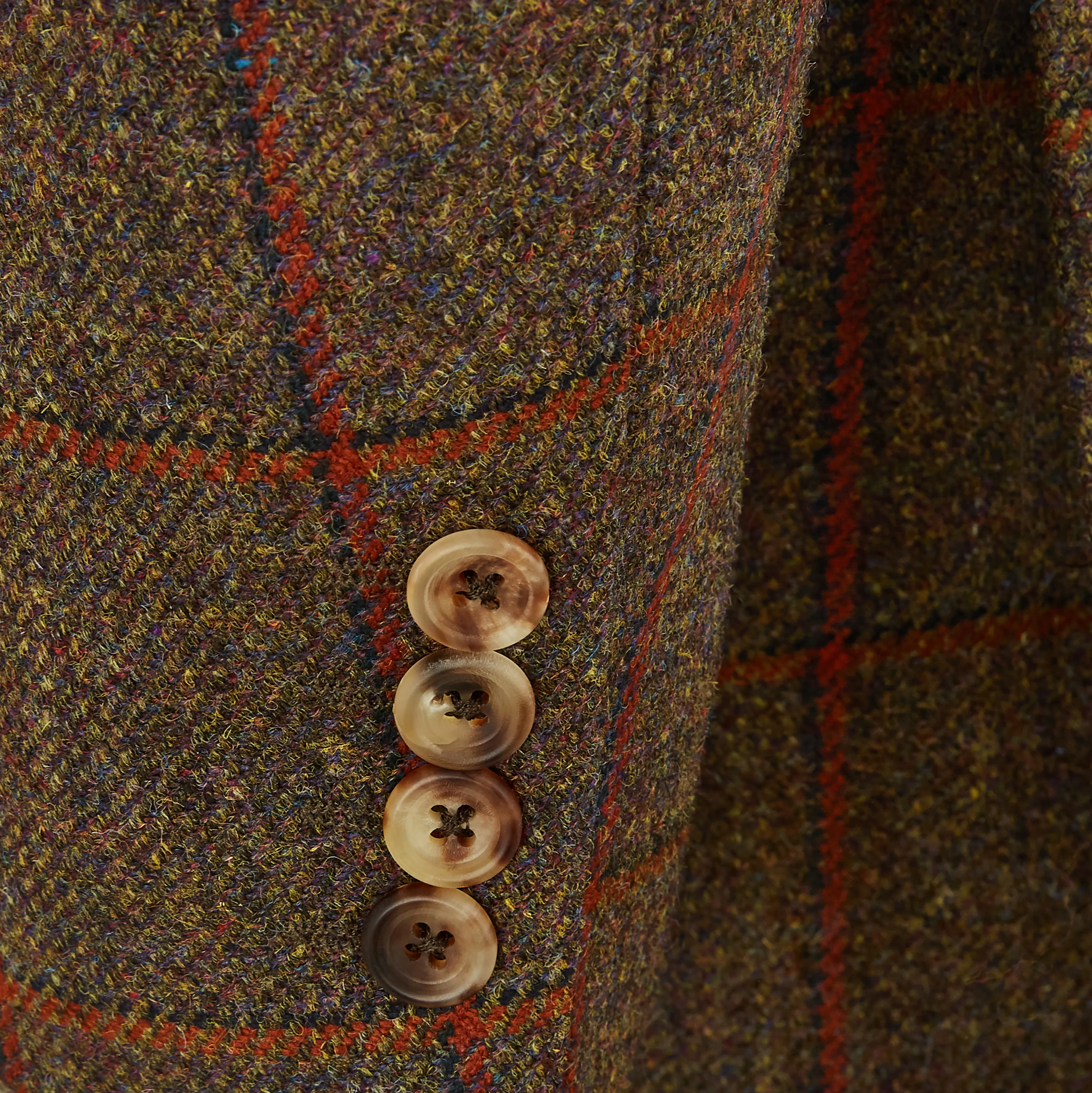 William Green Rust Windowpane Tweed Jacket - Image 4